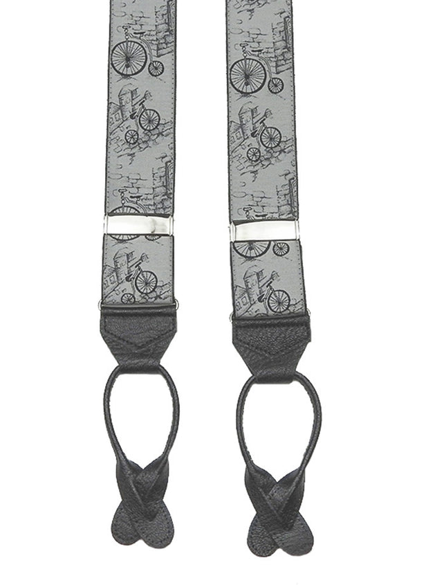 Albert Thurston Penny Farthing Woven Silk Braces