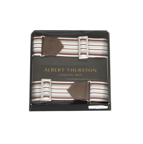 Albert Thurston Burgundy Striped Armbands