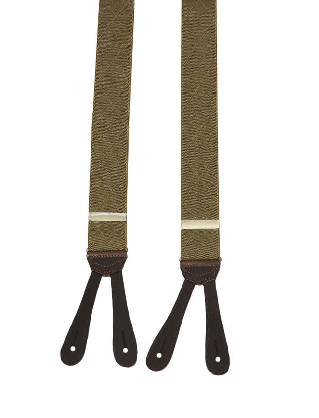 1940s Style Khaki Button Braces