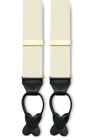 Ivory Barathea Suspenders