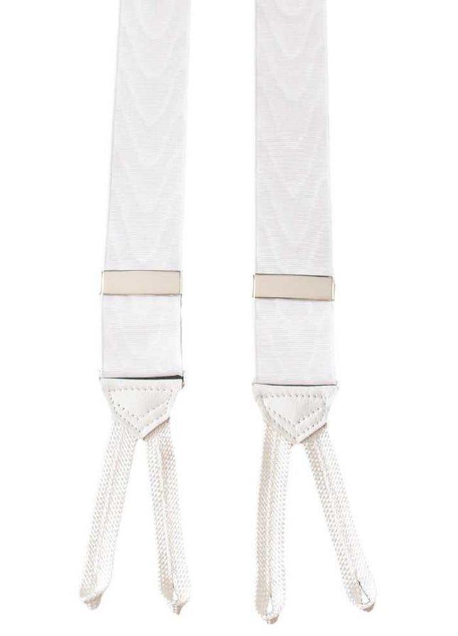 Albert Thurston White Moire Braces