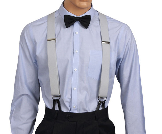 Light Grey Button On Braces Front