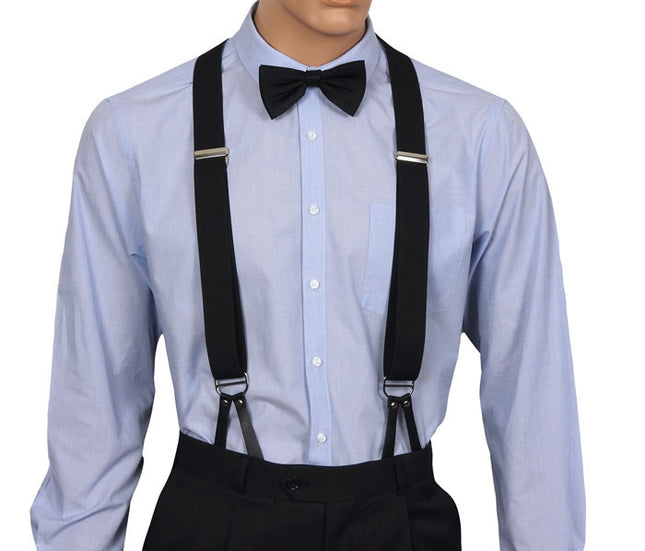 Black Button On Braces Front