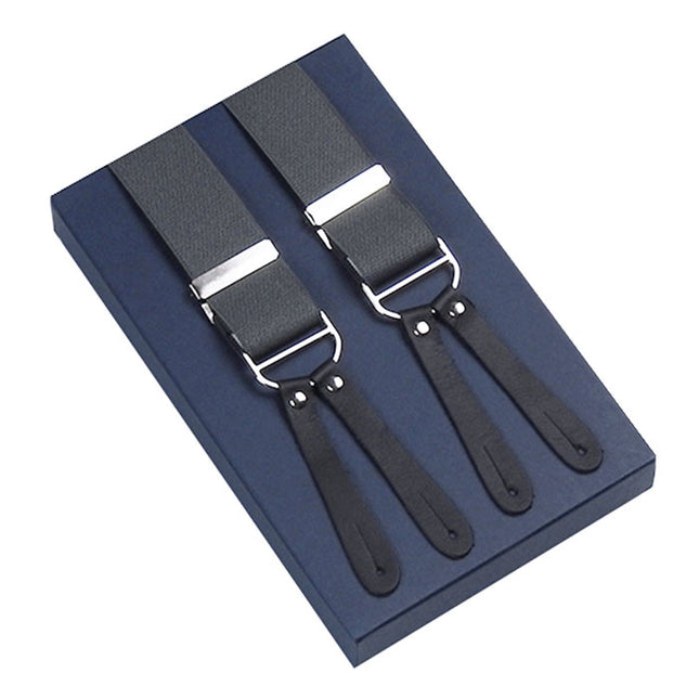 Grey Button Braces