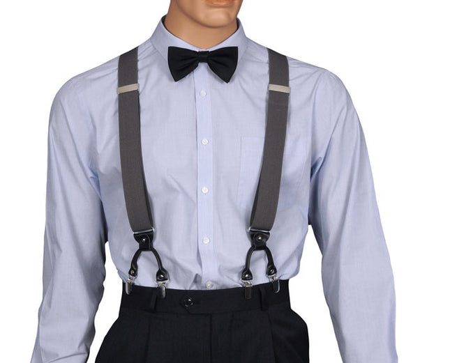 Dark Grey Six Clip Braces