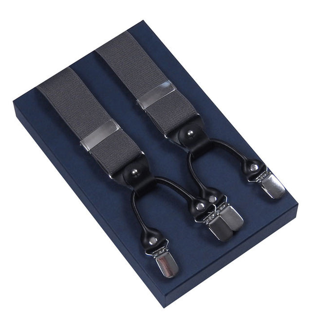 Dark Grey Double Clip Braces