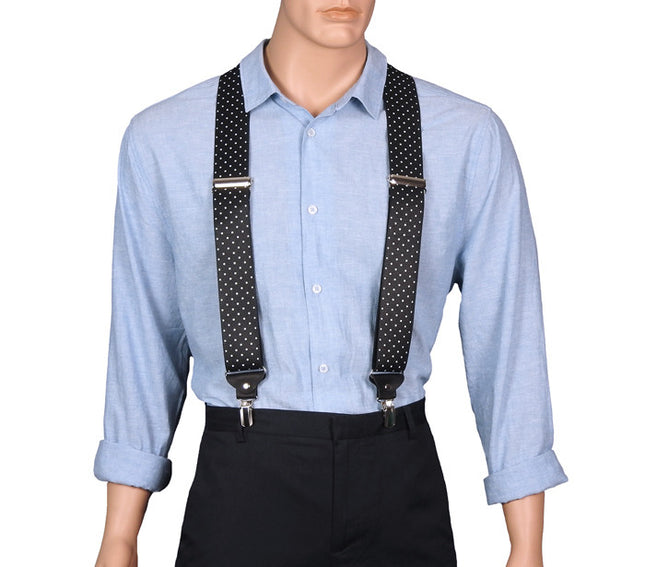 Extra Wide Black Dotted Braces