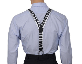 Y Back Button On Braces With Piano Keyboard Design