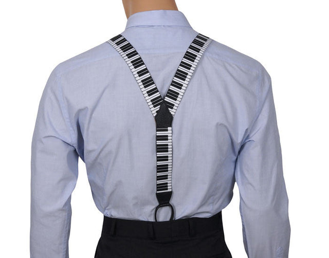 Y Back Button On Braces With Piano Keyboard Design