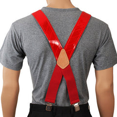 Red Hi Vis Braces Rear View