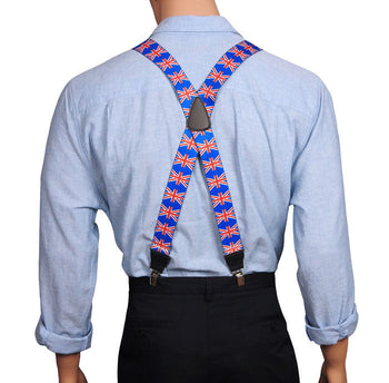 X Back Braces With Union Jack Motif