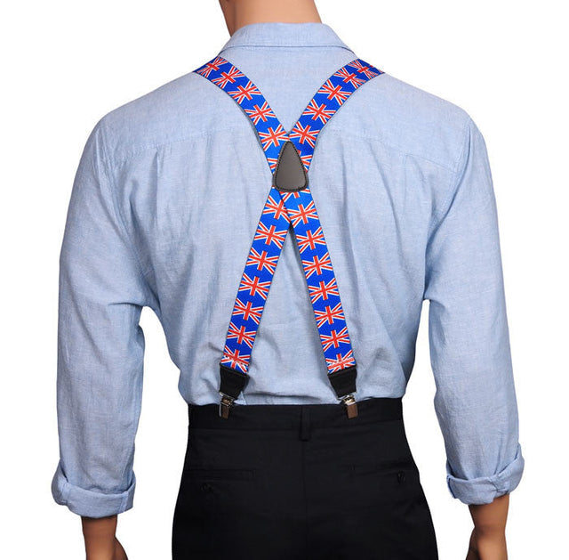 X Back Braces With Union Jack Motif