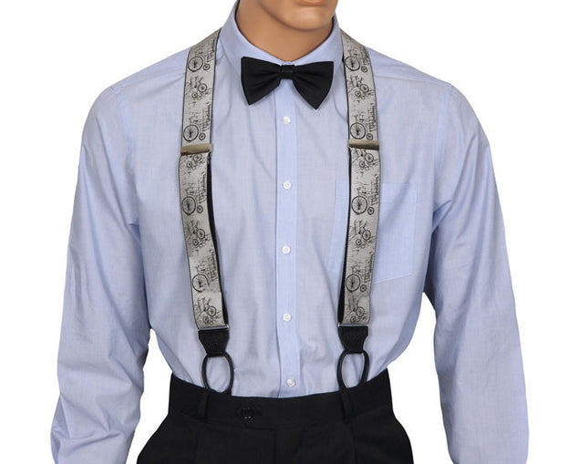 Albert Thurston Penny Farthing Woven Silk Braces Front