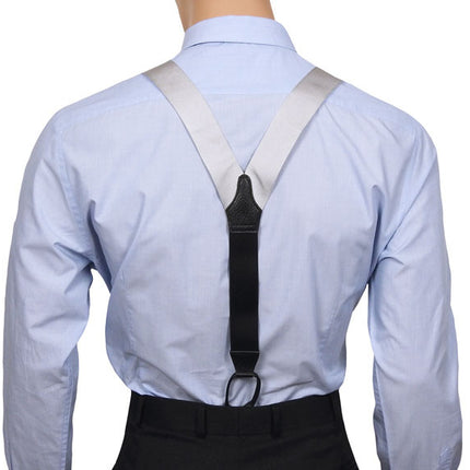 Silver Button Braces Y Back