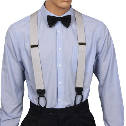 Silver Button Braces Front