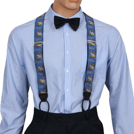 Growing Old Woven Silk Braces Front