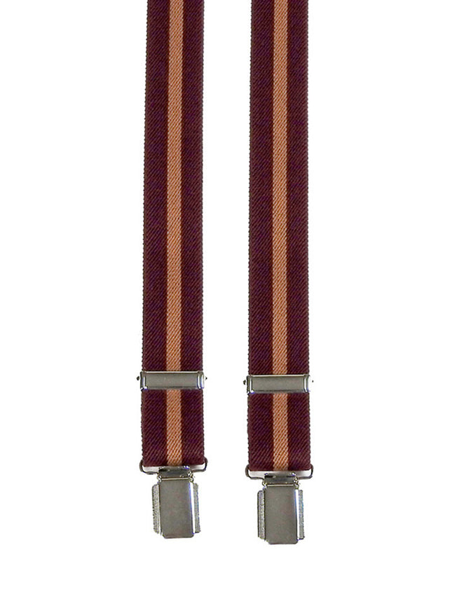 H-Back Wine Striped Braces