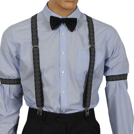 Albert Thurston Black Patterned Armbands and Braces