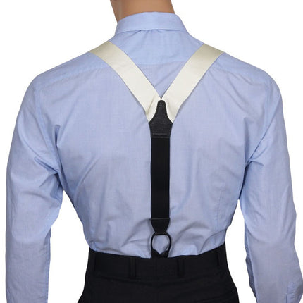 Ivory Barathea Suspenders Y Back