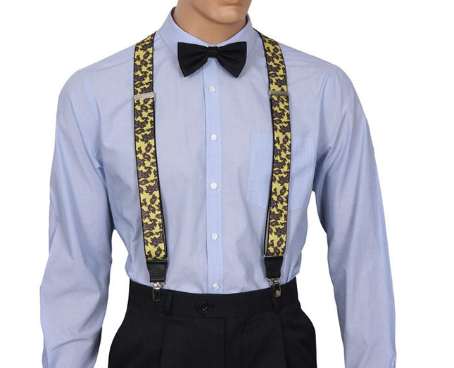 Yellow paisley braces