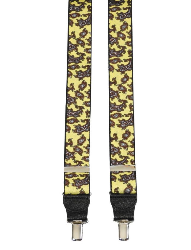 Albert Thurston yellow paisley braces