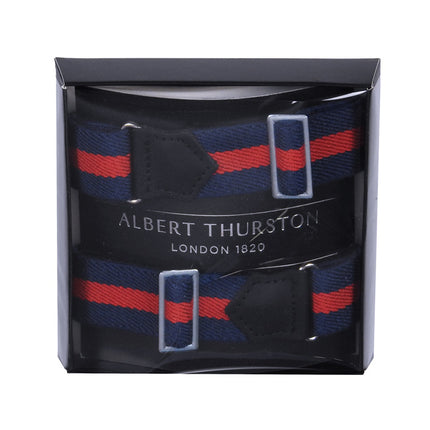 Navy Blue and Red Striped Armbands