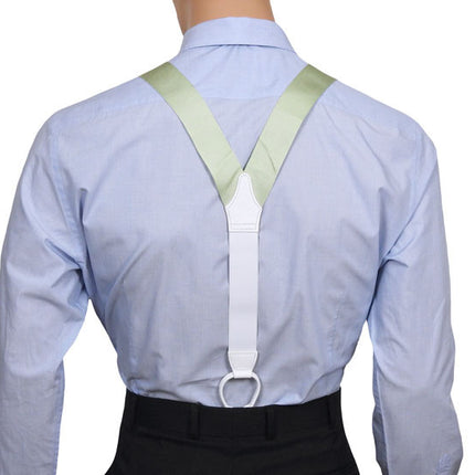 Opal Green Button On Braces Y Back