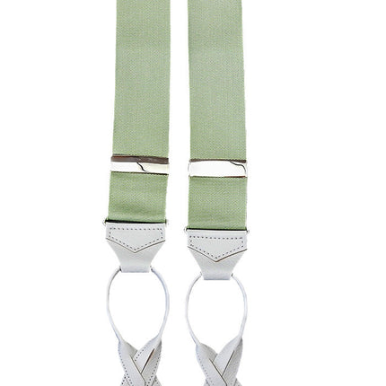 Opal Green Button On Braces
