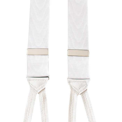Albert Thurston White Moire Braces