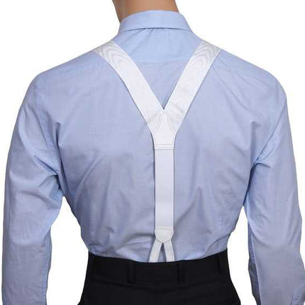 Albert Thurston White Moire Braces