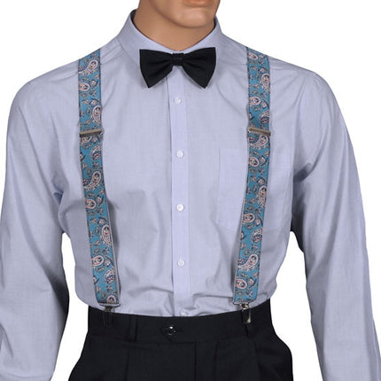 Blue Paisley Braces