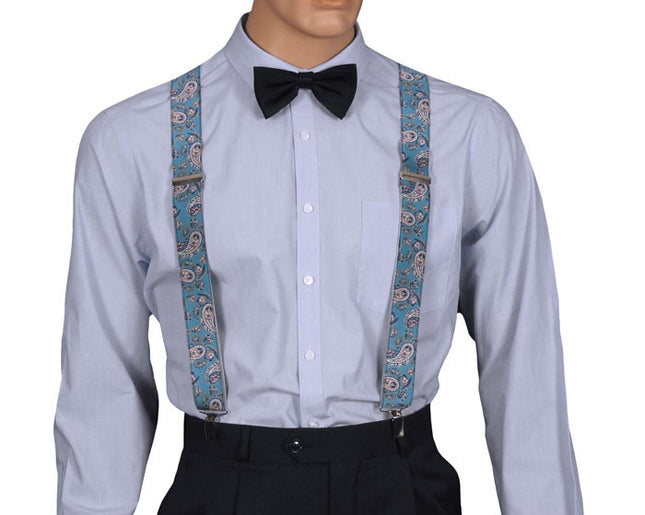 Blue Paisley Braces