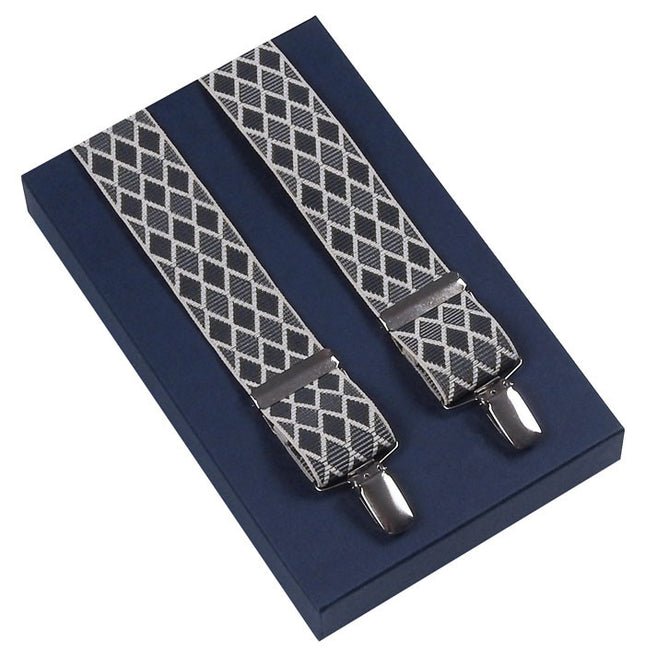 Grey Diamond Clip On Braces