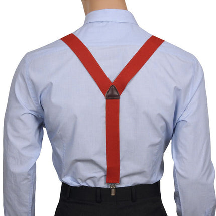 Red Braces For Men Y Back