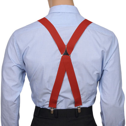 Red Braces For Men X Back