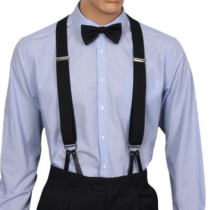 Black Button On Braces Front
