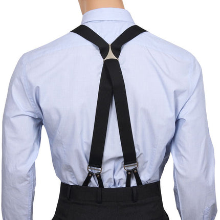 Black Button On Braces X Back