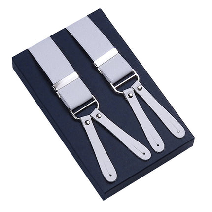 White Button Suspenders