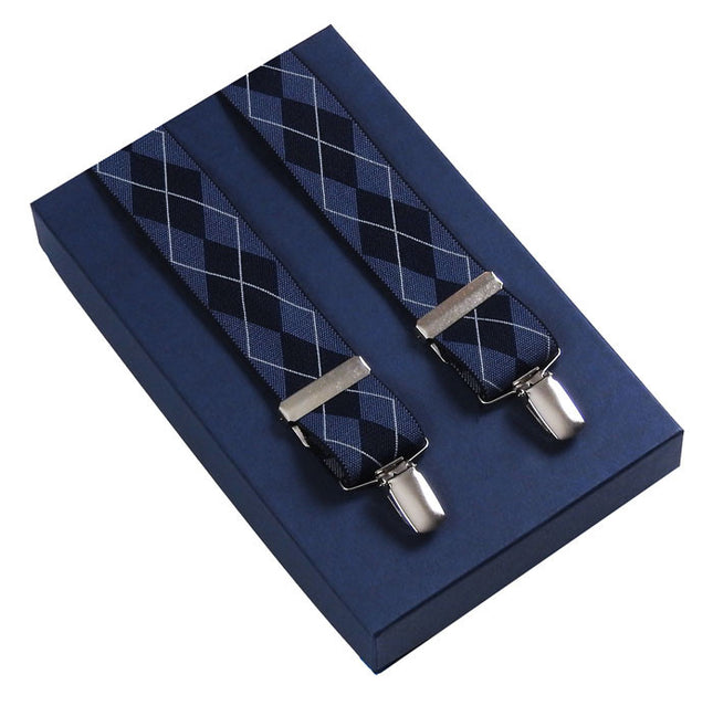 Blue Plaid Braces
