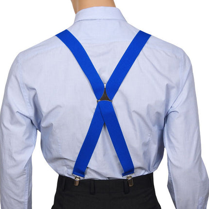 Royal Blue Braces X Back