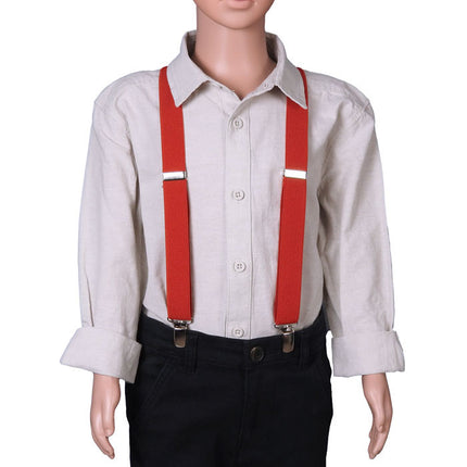 Red Braces For Kids Front
