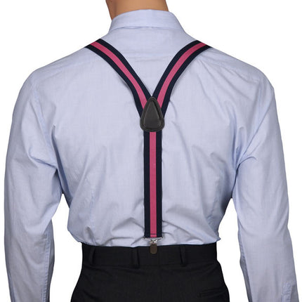 Navy And Magenta Y Back Braces