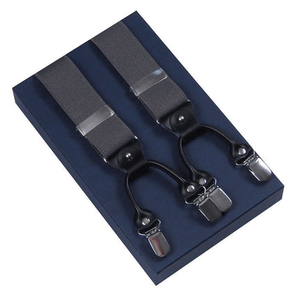 Dark Grey Double Clip Braces