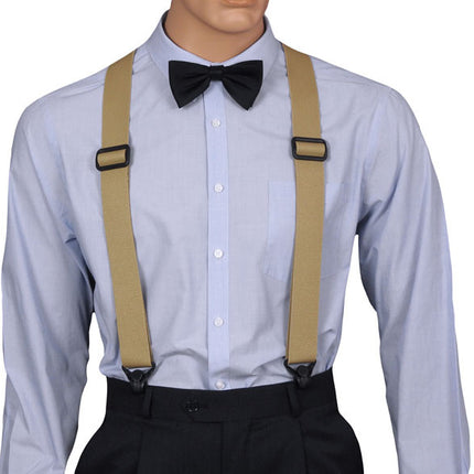 Khaki no buzz airport friendly suspenders