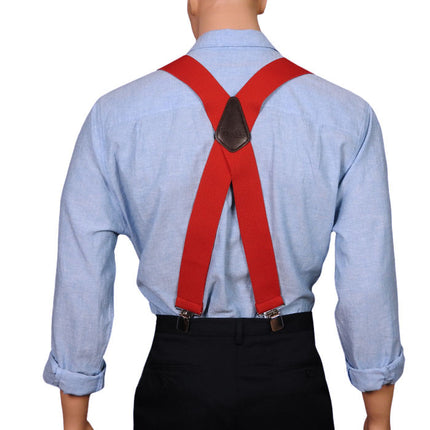Extra Wide Red Braces X Back