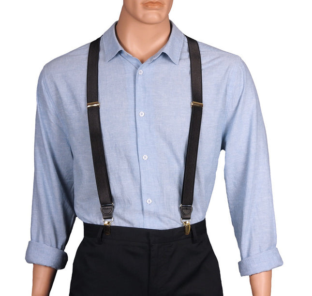 Black Satin Braces For Men