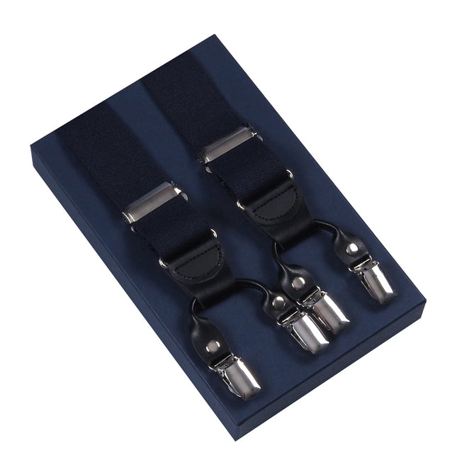 Navy Blue Double Clip Braces