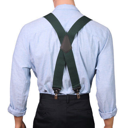Extra Wide Hunter Green X Back Braces