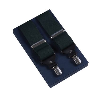Extra Wide Hunter Green Twin Pin Braces