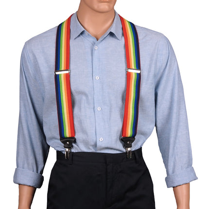 Extra Wide Rainbow Braces For Men